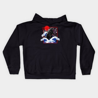 Great Wave Godzilla Kids Hoodie